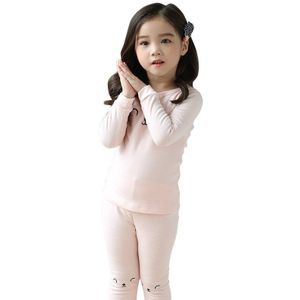 Kinderen Meisjes Kid 'S Sweet Leuke Cartoons Afdrukken Lange Mouwen Pyjama Sets Nachtkleding Nachtkleding Outfits