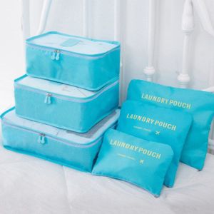 Oxford Doek Reistas 6 Stuks/set Bagage Verpakking Opbergtas Opbergtas 7 Kleuren Reizen Mesh Tas Cosmetische Opslag tas