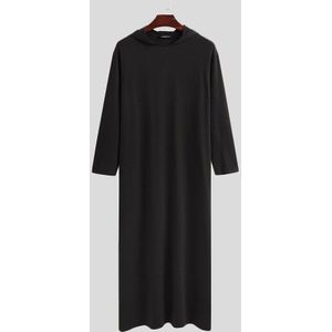 Mens Kaftan Cosplay Lange Mouw Blouse Geen Riem Incerun Heren Cosplay Kostuum Robes Solid Hooded Losse Kerk Priester Gewaden S-5XL 7