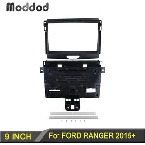 Autoradio Fascia Voor Ford Ranger + 9 Inch Stereo Dashboard Refit Installatie Trim Kit Frame Dubbel Din plaat Bezel