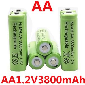 Aa 3800Mah 1.2V Batterij Ni-Mh Oplaadbare Batterij Voor Speelgoed Afstandsbediening Oplaadbare Batterijen Aa 1.2V 3800Mah batterie