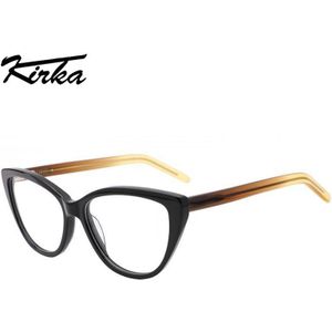 Kirka Lenzen Bijziendheid Bril Acetaat Cat Eye Bril 4 Kleuren Leesbril Brillen Frame Bril