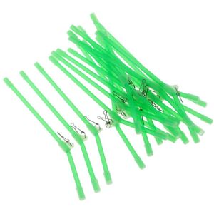 20Pcs Anti Tangle Gieken Met Sterke Snap, Glow In Nacht Vissen Rig Gebogen Gieken