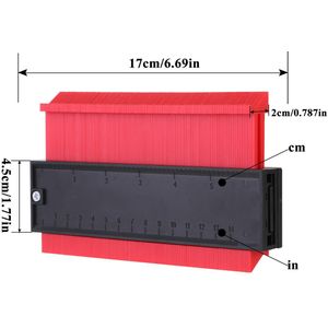 12/14Cm Vorm Gauge Duplicator Profiel Duplicatie Gauge Contour Template Plastic Contour Kopie Duplicator Meetinstrument