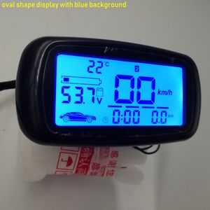 Snelheidsmeter 36v48v60v64v72v80v96v Lcd Display Instrument Elektrische Scooter Fiets Driewieler Gauge Speed + Batterij/Licht Indicator