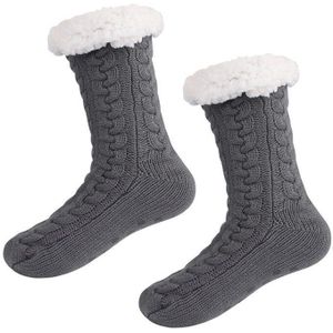 Winter Vrouwen Slipper Sokken Fleece Voering Gebreide Zachte Sokken Antislip Outdoor Sport Schaatsen Skiën Warme Sokken