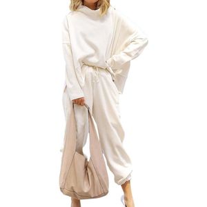 Casual Outfit Lady Sport Outfit Huidvriendelijke Casual Stijlvolle Lange Mouwen Blouse Enkel Gestreepte Broek Set