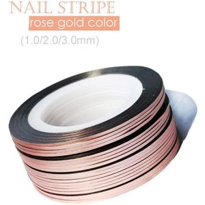 10Rolls 1Mm/2Mm/3Mm Glitter Striping Tape Rose Goud Zelfklevend Diy Nail art Tape Lijn Strips Striping Voor Uv Gel Polish NSL03