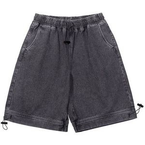 Inflatie Mannen Elastische Taille Denim Shorts In Retro Blauw Mannen Streetwear Homme Mannen Harajuku Denim Shorts In Losse Fit 3130S20