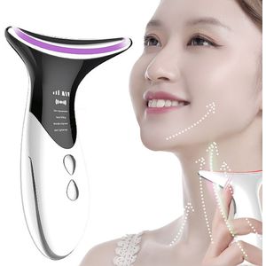 Verwijder Dubbele Kin Hals Apparaat Led Photon Verwarming Therapie Anti-Rimpel Nek Care Tool Trillingen Huid Lifting Aanscherping Massager