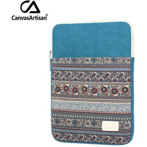 Canvasartisan 14 ""praktische beschermende laptop mouwen canvas tas retro stijl unisex aktetassen tassen met rits pockets14 inch