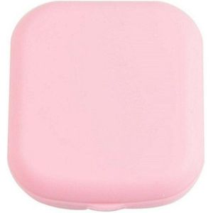 1Pc Pocket Draagbare Mini Contact Lens Case Dragen Make Up Beauty Leerling Opbergdoos Spiegel Container Travel Kit leuke Stijl