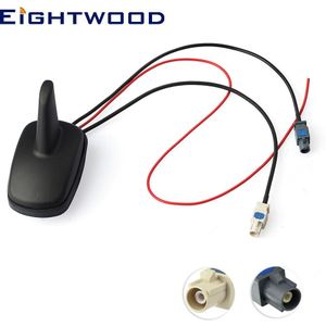 Eightwood Dab Dab + Fm Antenne Auto Digitale Radio/Stereo Amplified Dak Mount Shark Antenne Fakra Connector Voor Alpine ezi-Dab