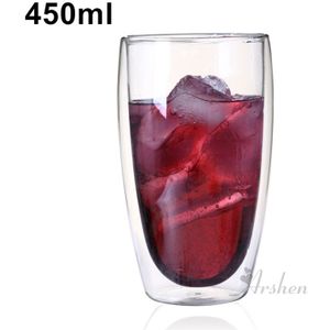 Arshen 80/250/350/450/650 ML Double Wall Shot Glas Helder Handgemaakte Hittebestendige Thee drink Cups Gezonde Drank Mok Koffie Glas