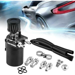 300Ml Olie Catch Reservoir Breather Kan Tank + Filter Kit Aluminium Motor Afval Gas Herstel Pot