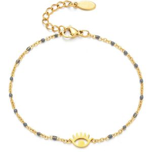 Zmzy Rvs Armband Voor Vrouwen Armband Enamel Evil Eye Armband Link Chain Armbanden Bijoux Sieraden