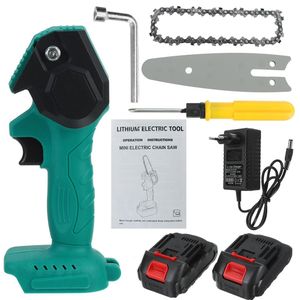 18V 2400W 4 Inch Elektrische Kettingzagen Hout Snijden Snoeien Kettingzaag Cordless Tuin Boom Logging Trimmen Zag Voor makita Batterij