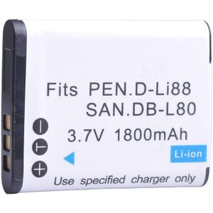 2Pcs DB-L80 D-LI88 DB-L80A D LI88 Camera Batterij Voor Sanyo VPC-CG10 CG20 VPC-CG88 CG100 DB-L80AU Voor Pentax Optio P70 h90 W90