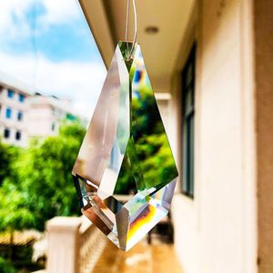 2.22 Inch Diamond Facet Prism Lamp Kroonluchter Decor Cut Glas Hanger Diy Decor Arrow Zon Catcher Glas Art Opknoping Lance