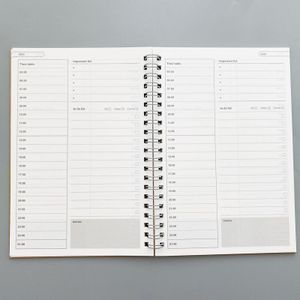Creatieve Notebooks Agenda Dagboek Wekelijkse Maandelijkse Planner Voor Studenten Spiraal Organizer Boek Kraft Schema Papier Kantoorbenodigdheden