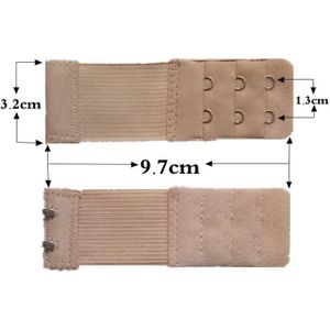 3 Rijen 2 Haak Beha Extender Voor Vrouwen Elastische Bra Uitbreiding Strap Haak Clip Expander Verstelbare Gesp Extenders