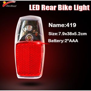 Spatbord Fiets Licht Batterij Led Mount Op De Spatbord Fiets Achterlicht Achterlicht Rode Plastic Safe Waarschuwing Lamp Fiets Achterlicht