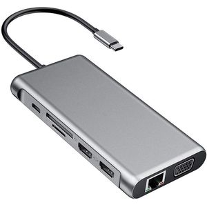 12-In-1 Type-C Hub 4K Docking Station Dual Hdmi RJ45 Gigabit Lan Pd Laptop docking Stations