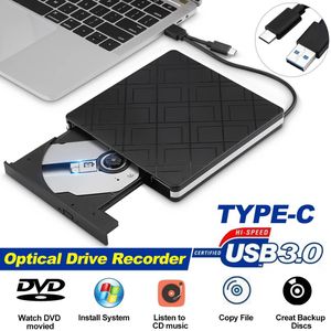 T2 Externe USB3.0/USB2.0/TYPE-C Dvd Rw Cd Writer Slim Lattice Patroon Drive Brander Reader Player Voor Pc laptop Optische Drive