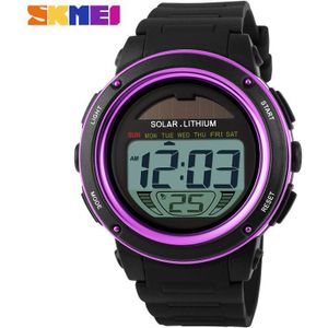 SKMEI Horloge zonne-energie Mannen Elektronische Sport Horloges Multifunctionele Outdoor Waterbestendig Digitale Horloges