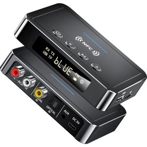 Bluetooth Ontvanger Zender 5.0 Fm Handsfree Call Audio Stereo Aux 3.5Mm Jack Rca Optische Draadloze Bluetooth Adapter Voor Tv