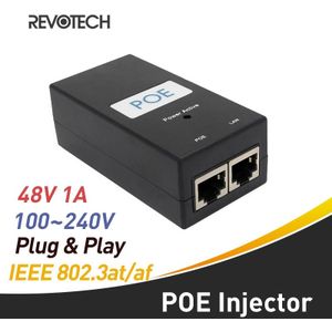 48V1A Desktop Poe Injector Poe Adapter 10/100Mbps Voor Ip Poe Camera En Draadloze Ap Voeding Eu/Us/Uk/Au Plug Optioneel