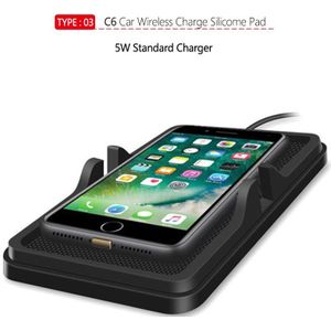 10W 7.5W 5W Auto Qi Draadloze Snelle Opladen Dock Station Non-Slip Siliconen Pad Voor Samsung iphone Xiaomi Huawei Draadloze Oplader
