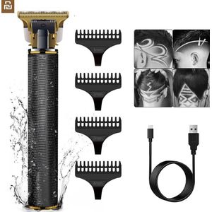 Retro Olie Hoofd Carving Schaar Usb Oplaadbare Tondeuse Elektrische Fader Salon Haar Knippen