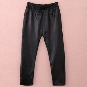 Kids PU Lederen Broek Baby Meisjes Stretch Elastische Taille Leggings Broek Peuter Skinny Leggings Streetwear Broek