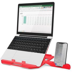 7 Versnellingen Hoogte Aanpassing Vouwen Notebook Laptop Houder Anti-Slip Cooling Beugel Met Mobiele Telefoon Houder Voor Macbook Pro stand