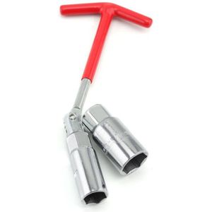 5/8 Inch (16Mm) T-Handvat Bougie Socket Flexibele T-Bar Moersleutelmoersleutel Met 16Mm (5/8 &quot;) &amp; 21Mm (13/16&quot;) Socket Handgereedschap
