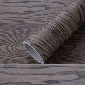 3D Reliëf Houtnerf Zelfklevende Muursticker PVC Waterdicht Behang