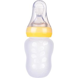 BPA Gratis Siliconen Zachte Kop Lepel Zuigfles Set voor Baby 'S Kinderen naar Oost Papperig Rijst Nemen Geneeskunde Hebben soep