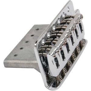 1 Set 6String Platte Zadel Enkele Tremolo Brug Voor Elektrische Gitaar En