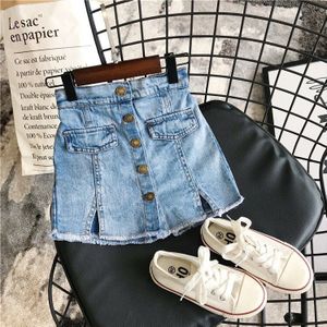 Meisjes Shorts Koreaanse Baby Meisjes Jeans Shorts Meisje Zomer Mode Casual Button Kids Denim Rokken Peuter Rok 2-7 jaar