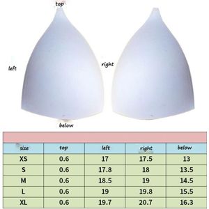 10Pairs Grote Zwarte Witte Huid Driehoek Borst Pad Party Bruiloft Bikini Badpak Trouwjurk Borst Pad