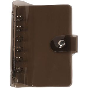 A5/A6/A7 Pvc Regenboog Loose Leaf Binder Zwart Roze Notebook Dagboek Cover Notepad Planner Clip Kantoorbenodigdheden