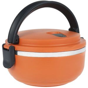 1Layer Rvs Isolerende Thermische Lunchbox Bento Kantoor Servies Picknick Voedsel Opslag Container Lekvrij Thermos Lunchbox