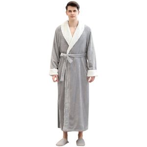 producten Heren Splice Thicken Coral Fleece Kleed Badjas Toga Pyjama Nachtkleding Pocket Man wo