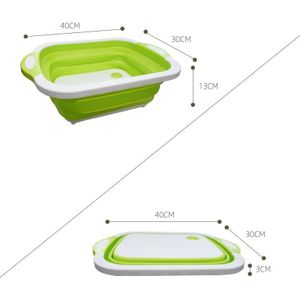 Keuken Hakblok Opvouwbare Snijplank Met Colanders Keuken Snijplanken Wassen Mand Afvoer Keuken Organizer