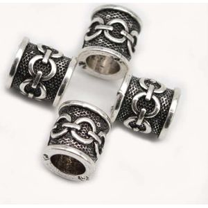 5Pcs Viking Keltische Runen Charmes Haar Vlecht Baard Dreadlock Kraal Haar Rune Kralen Voor Sieraden Maken Ring Voor Diy bevindingen