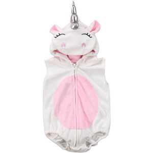 Leuke 3D Eenhoorn Baby Kostuum Kids Meisjes Romper Jumpsuit Outfits Hooded Kleding