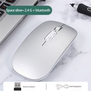 Verstelbare Dpi Ultra Slim Mouse Wirelesss Stille Mini Ergonomische Mause Oplaadbare 2.4Ghz Draadloze Muis Voor Ipad Pro 11 Voor mac