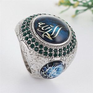 Championship Rings Cool Punk Style Round Stone Ring Men Alloy Carved Rings For Boys C5X808