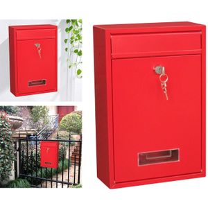 Mailbox Muur Gemonteerde Anti-Roest Post Mail Regendicht Afsluitbare Mail Box 2 Sleutels Gate Decoratieve Suggestie Doos